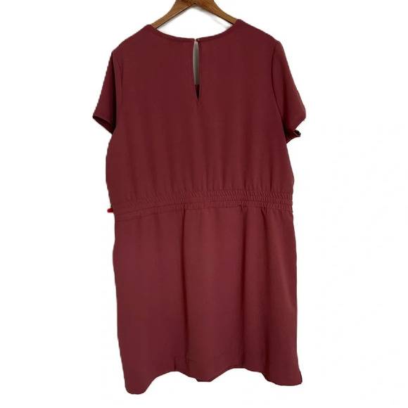 NWT 32 Degrees Women's Deco Rose Pink Twill Pocket Dress XXL **FLAW** - Picture 4 of 14